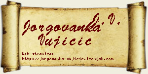 Jorgovanka Vujičić vizit kartica